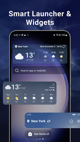 Weather Launcher - Live Radar - Image screenshot of android app