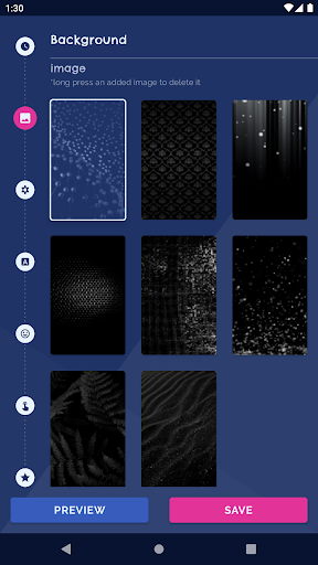 Black HD Clocks Live Wallpaper - Image screenshot of android app