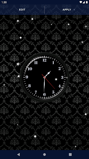 Black HD Clocks Live Wallpaper - Image screenshot of android app