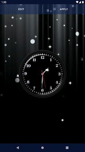 Black HD Clocks Live Wallpaper - Image screenshot of android app