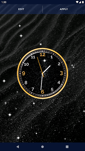 Black HD Clocks Live Wallpaper - Image screenshot of android app