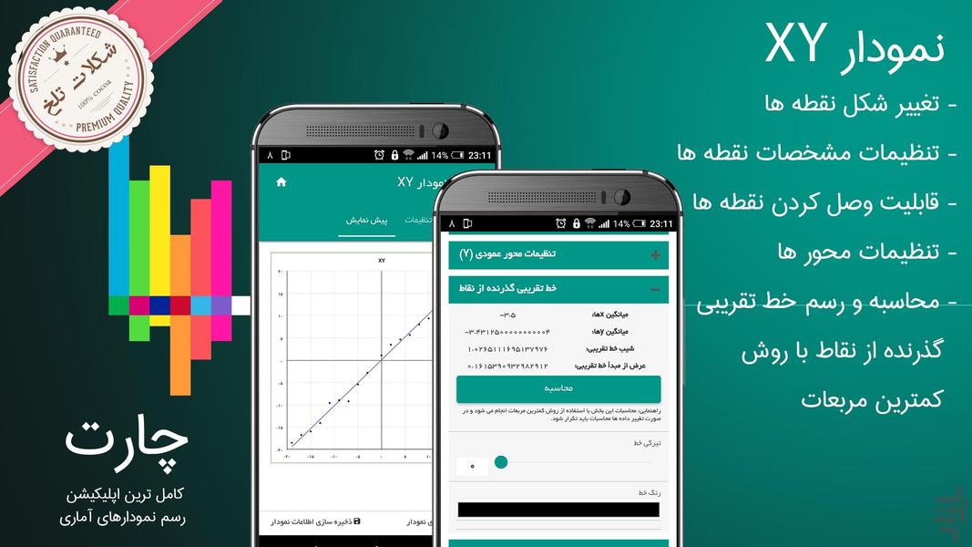 چارت (رسم نمودار) - عکس برنامه موبایلی اندروید