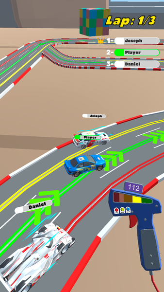 Slot Cars : Crazy race! - Gameplay image of android game