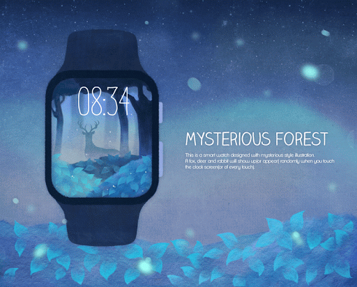 Mysterious Forest watchface by Gemma - عکس برنامه موبایلی اندروید