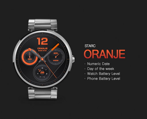 Oranje watchface by Starc - عکس برنامه موبایلی اندروید