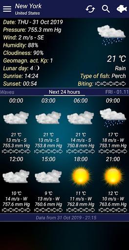 Fishing forecast - Image screenshot of android app
