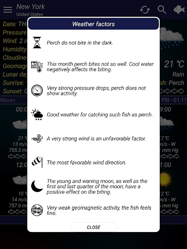 Fishing forecast - عکس برنامه موبایلی اندروید