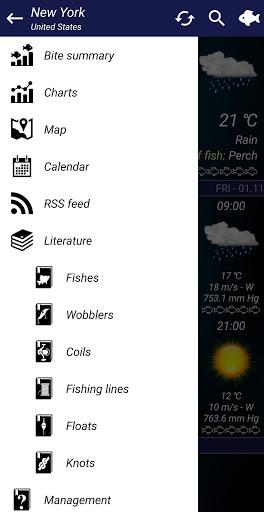 Fishing forecast - عکس برنامه موبایلی اندروید