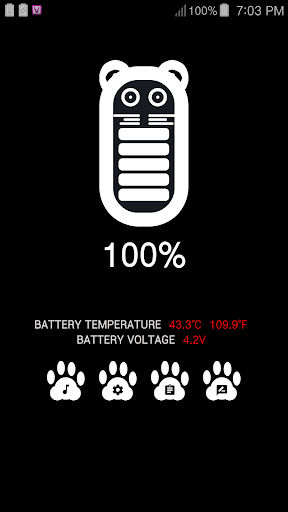Battery charge sound alert-KITTY - عکس برنامه موبایلی اندروید