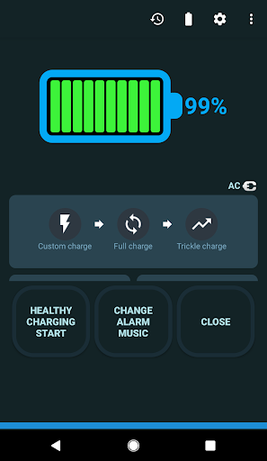 Full Battery Charge Alarm - Image screenshot of android app