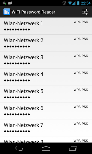 WiFi Password Reader - Image screenshot of android app