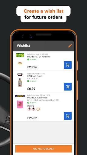 AUTODOC: buy car parts online - عکس برنامه موبایلی اندروید