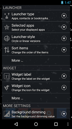 CircleLauncher light - Image screenshot of android app