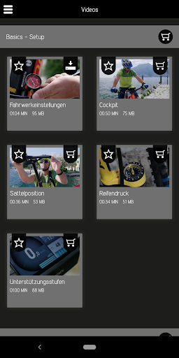 E-MTB – driving technique - Image screenshot of android app