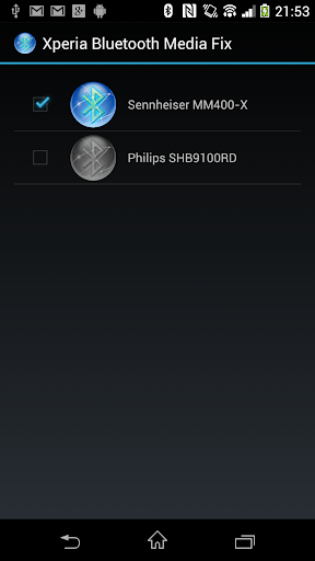 Xperia Z1 Bluetooth media fix - Image screenshot of android app