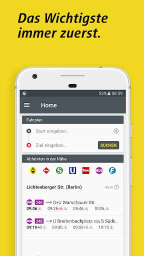 BVG Fahrinfo: Route planner - عکس برنامه موبایلی اندروید
