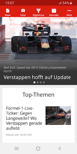 Formel1.de - عکس برنامه موبایلی اندروید