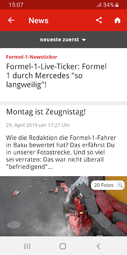 Formel1.de - Image screenshot of android app