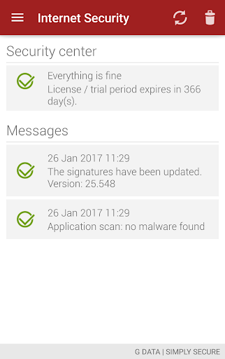 G DATA Mobile Security Light - Image screenshot of android app