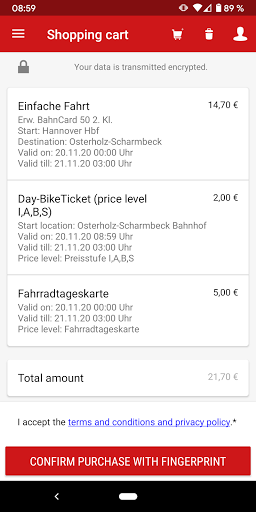 FahrPlaner - Image screenshot of android app