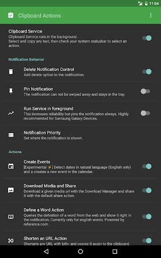 Clipboard Actions & Notes - Image screenshot of android app