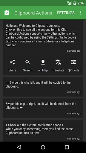 Clipboard Actions & Notes - Image screenshot of android app