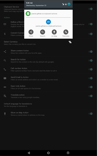 Clipboard Actions & Notes - Image screenshot of android app