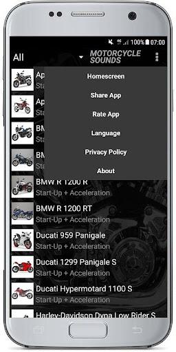 BIKE & MOTORCYCLE SOUNDS - Image screenshot of android app