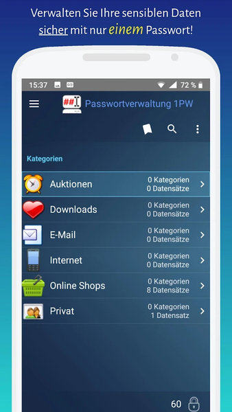1PW Passwortverwaltung - عکس برنامه موبایلی اندروید