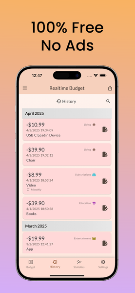 Realtime Budget - Expenses - عکس برنامه موبایلی اندروید