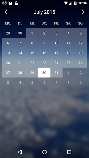 Simple Calendar Widget - Image screenshot of android app