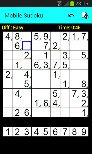 Mobile Sudoku - Gameplay image of android game