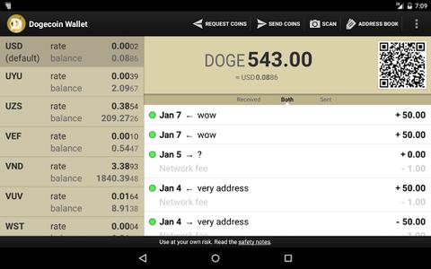 Dogecoin Wallet - Image screenshot of android app