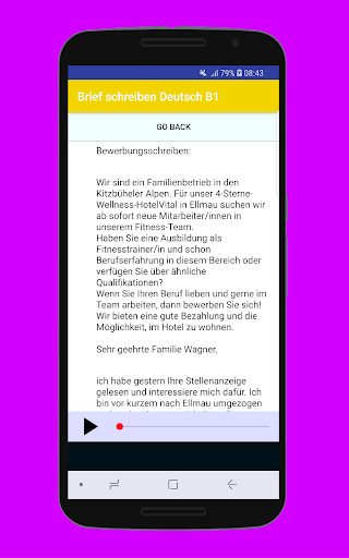 Brief schreiben Deutsch B1 - Image screenshot of android app