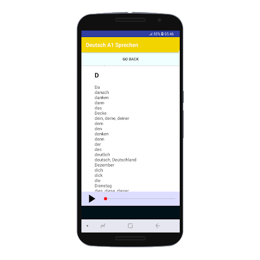 Deutsch üben Hören & Sprechen A1 - Image screenshot of android app