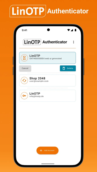 LinOTP Authenticator - Image screenshot of android app