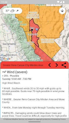 UnWX (Severe Weather Alerts) - عکس برنامه موبایلی اندروید