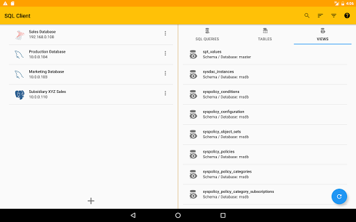 SQL Client - عکس برنامه موبایلی اندروید