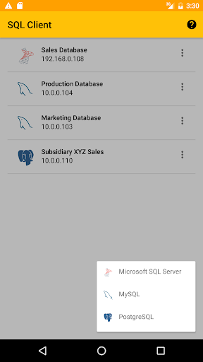 SQL Client - عکس برنامه موبایلی اندروید