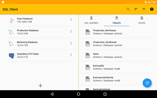SQL Client - عکس برنامه موبایلی اندروید
