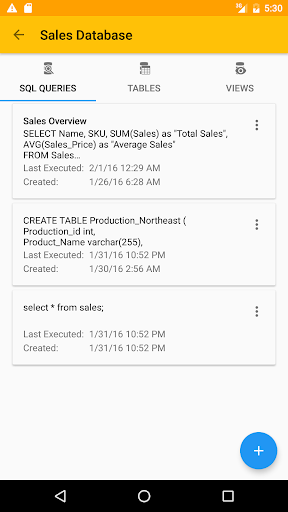SQL Client - عکس برنامه موبایلی اندروید