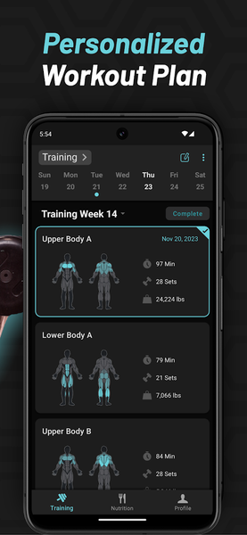 MyFitCoach Gym Workout Planner - Image screenshot of android app