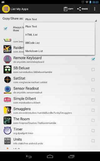 List My Apps - عکس برنامه موبایلی اندروید