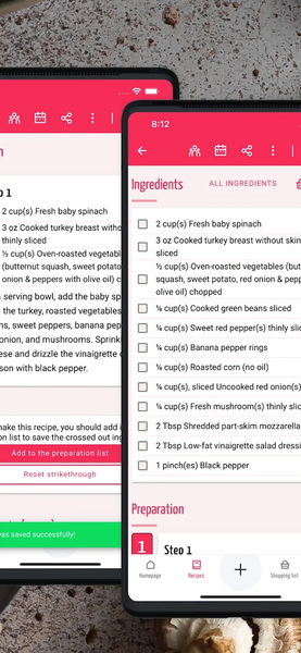 My cookbook app - save recipes - عکس برنامه موبایلی اندروید