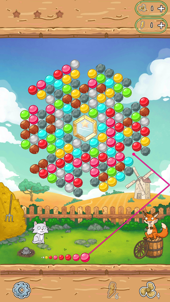 Little Fox: Bubble Spinner - Gameplay image of android game