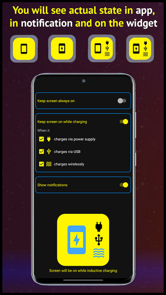Keep Screen Always ON while ch - Image screenshot of android app