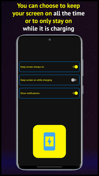 Keep Screen Always ON while ch - Image screenshot of android app