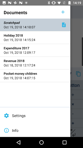 CalcTape Calculator with Tape - Image screenshot of android app