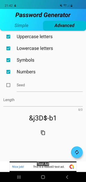 Simple Password Generator - عکس برنامه موبایلی اندروید