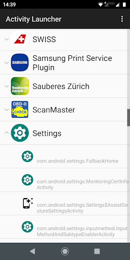 Activity Launcher - Image screenshot of android app